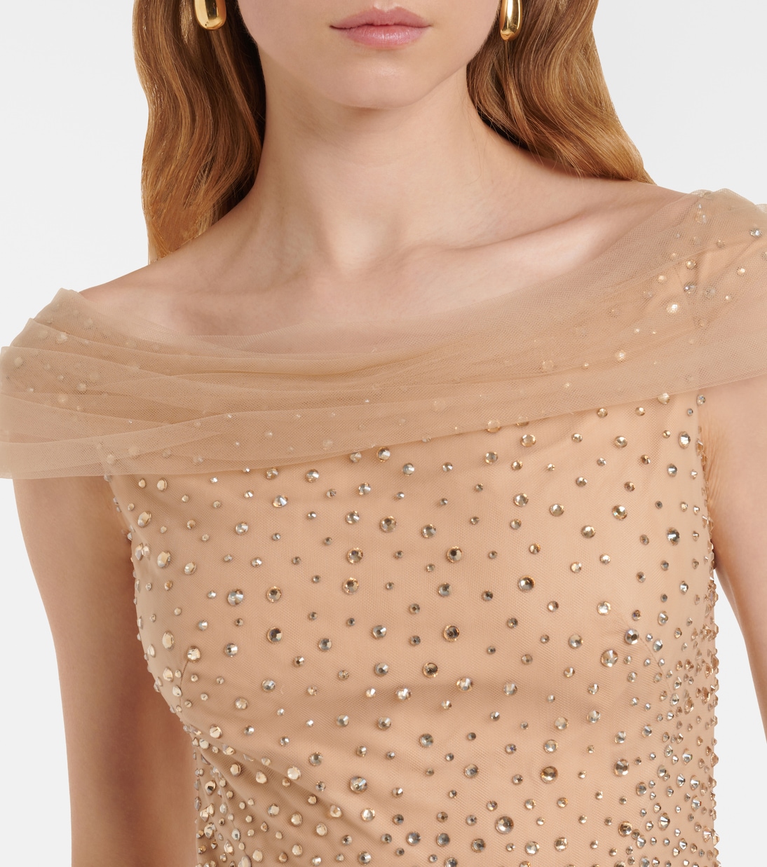 Abito lungo Shayla in tulle con cristalli | Jenny Packham