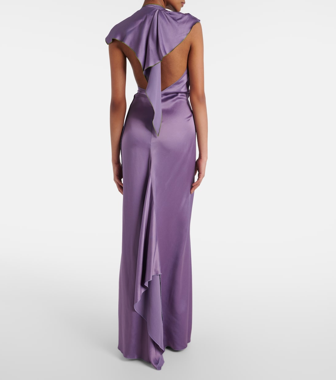 Abito lungo in raso | Victoria Beckham