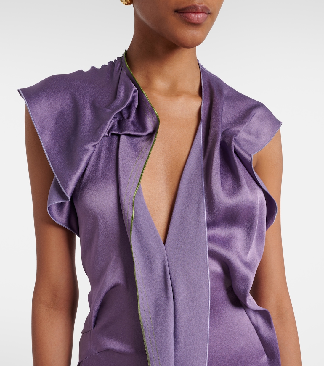 Abito lungo in raso | Victoria Beckham