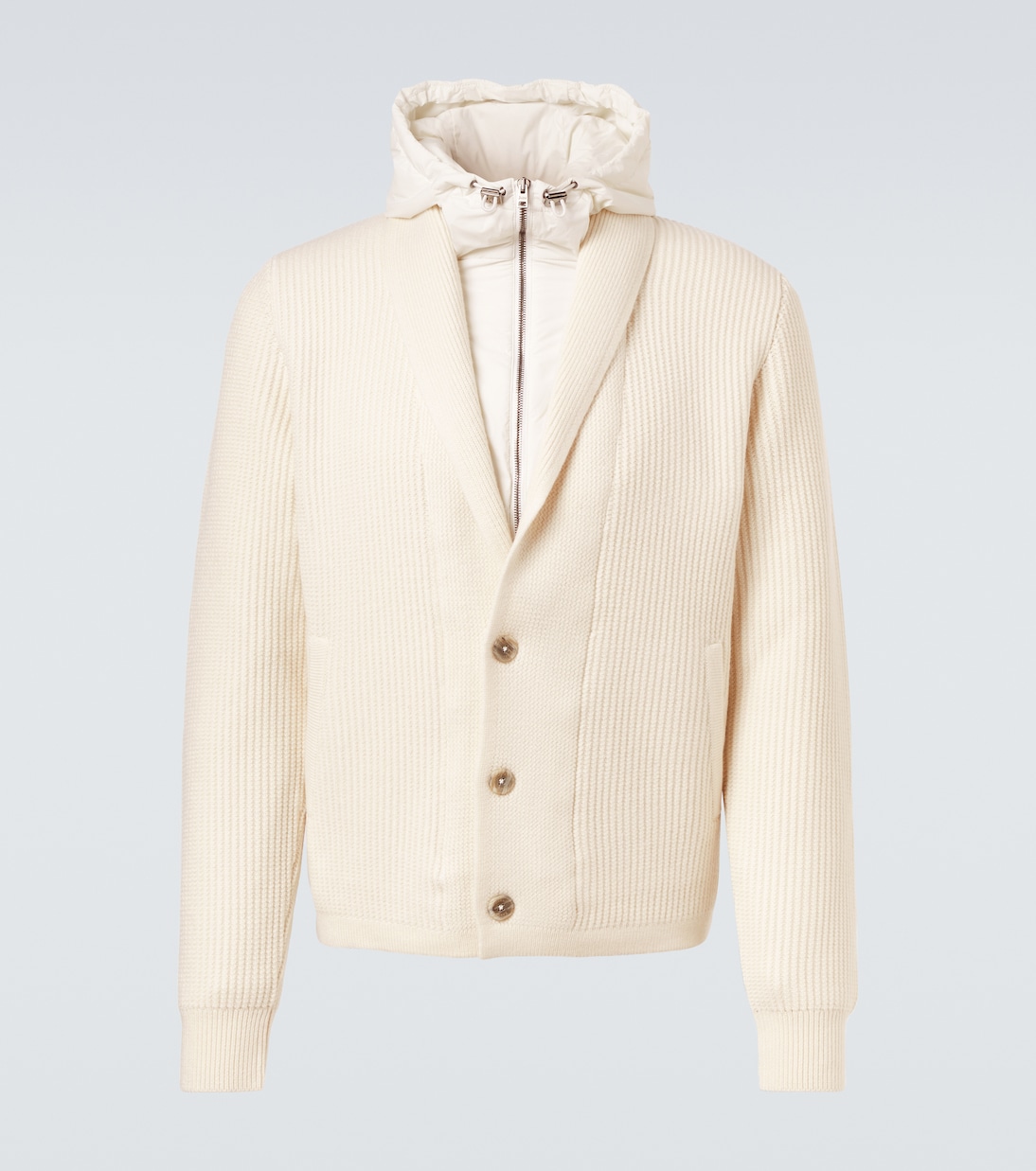 Ribbed-knit wool cardigan | Herno