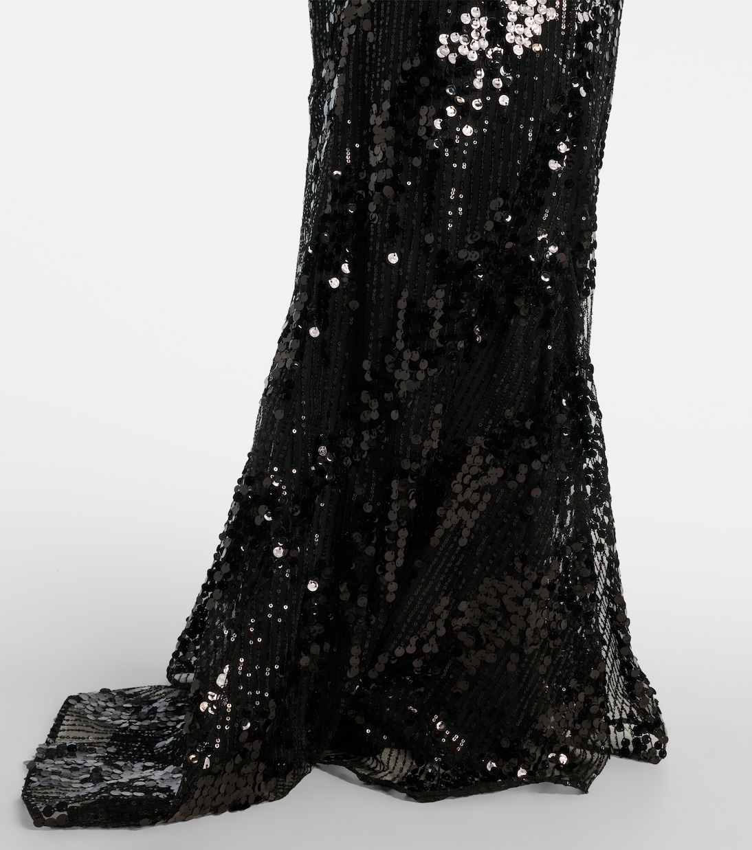 Robe longue en soie mélangée à sequins | Elie Saab