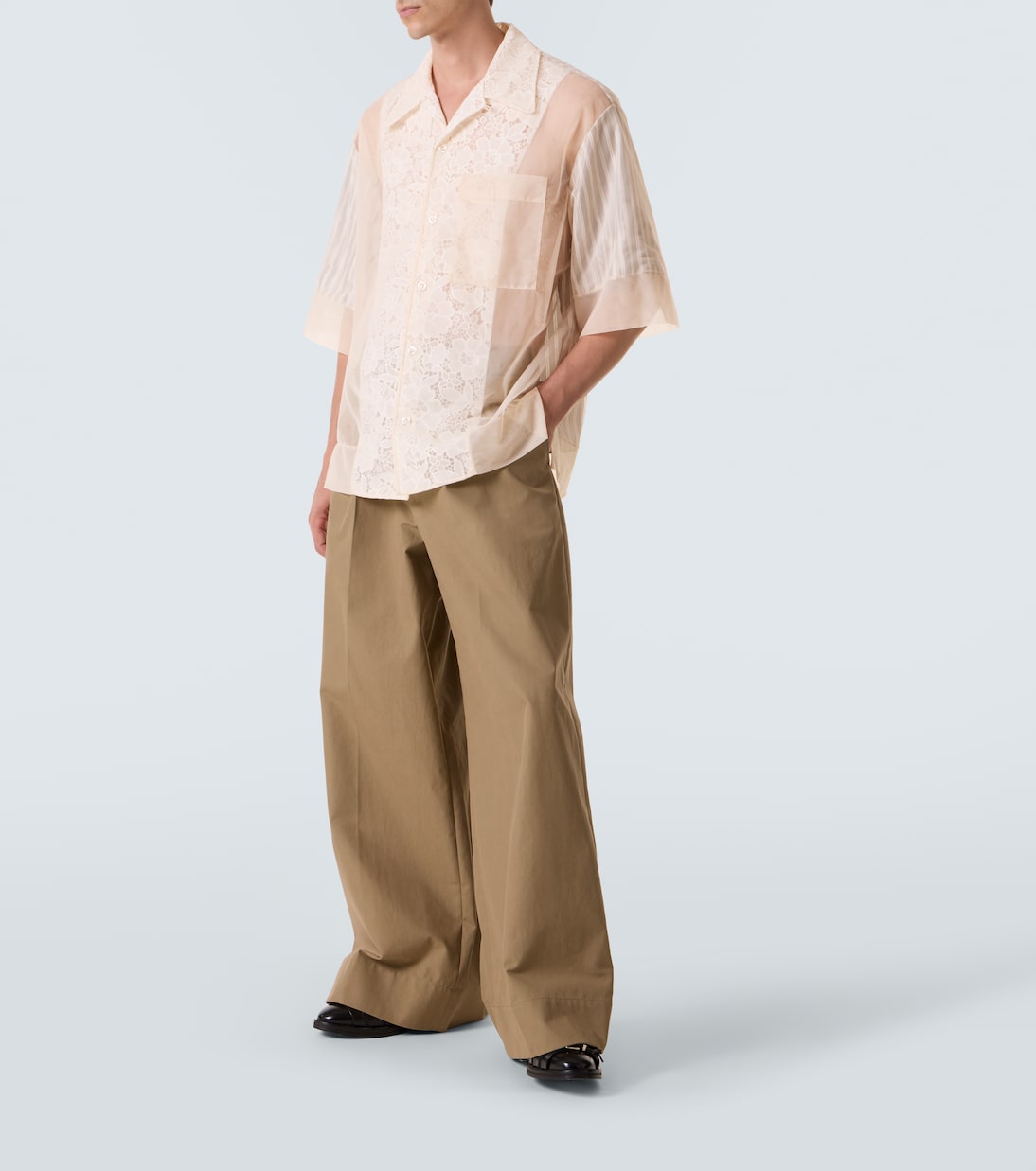 Patchwork lace bowling shirt | Simone Rocha