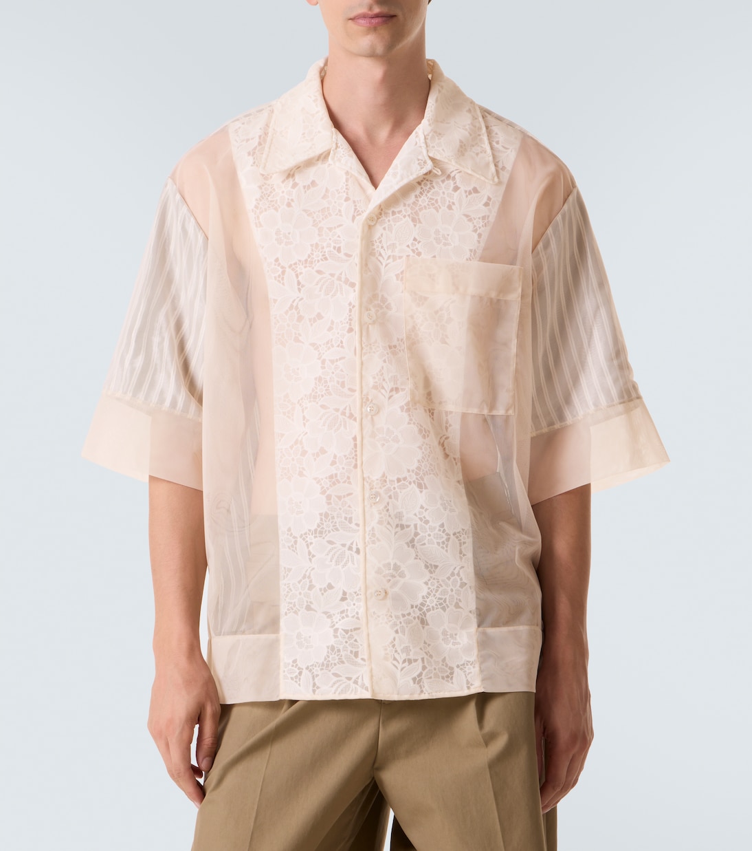 Patchwork lace bowling shirt | Simone Rocha