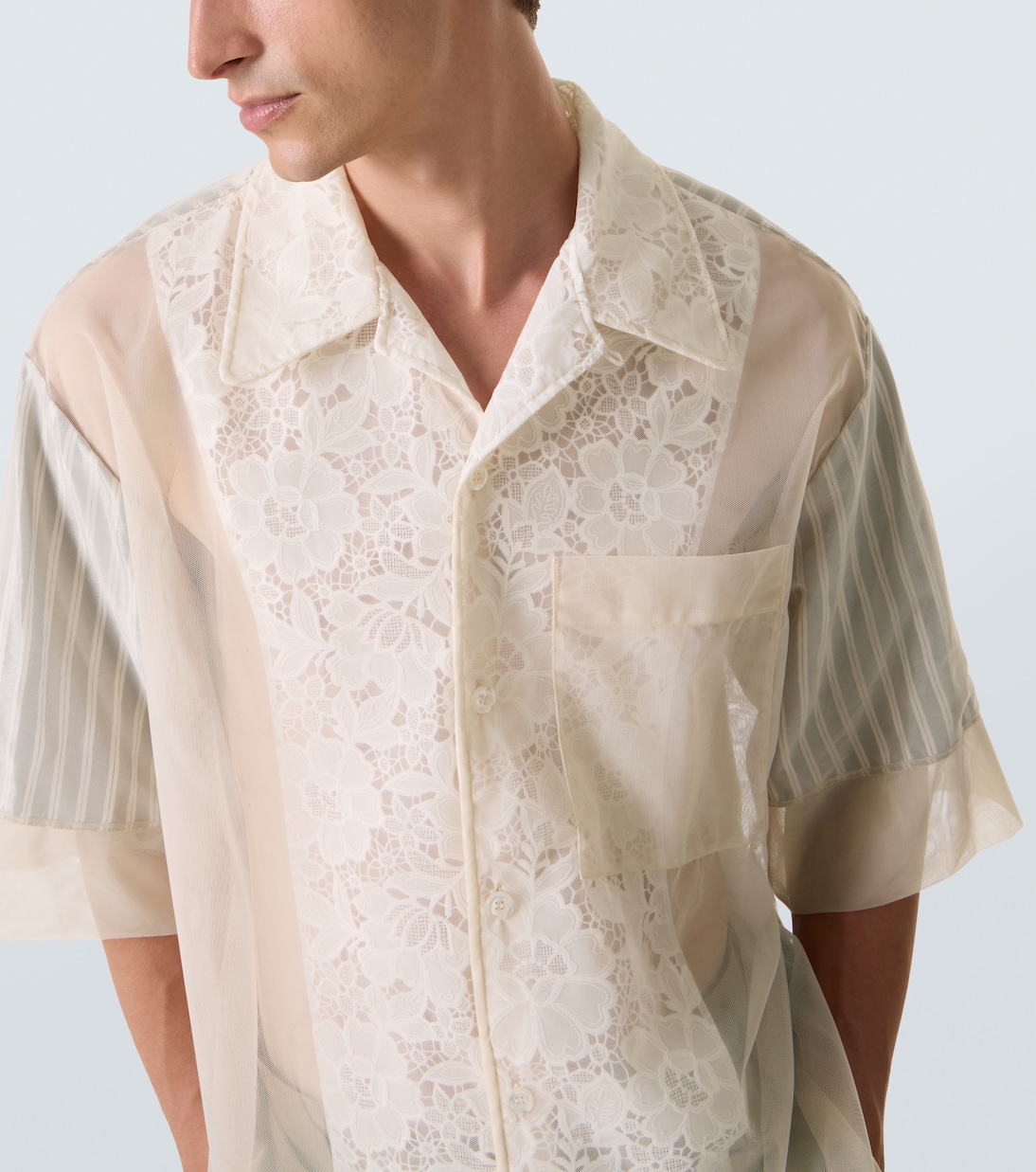 Patchwork lace bowling shirt | Simone Rocha