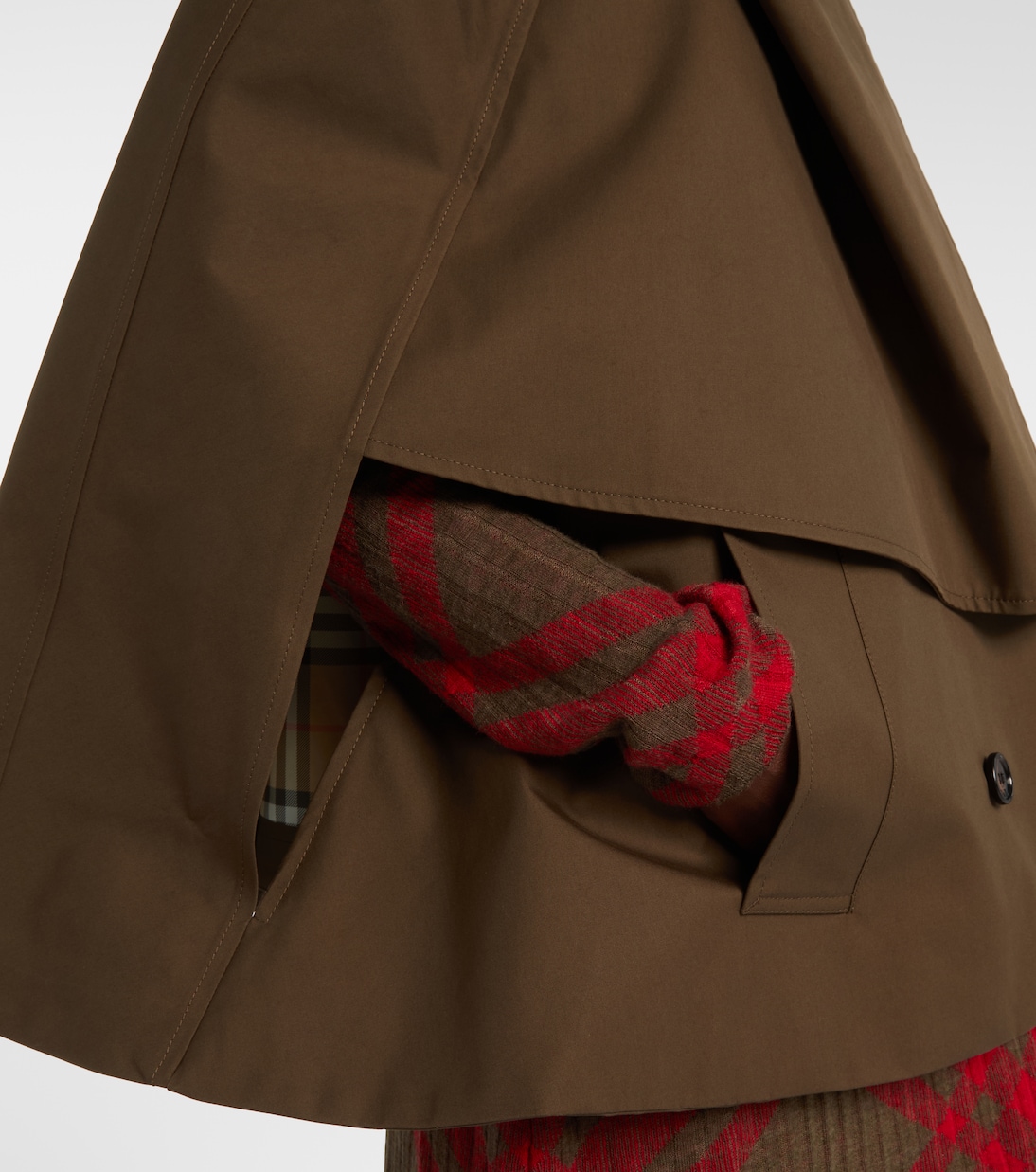 Double-breasted cotton cape | Burberry