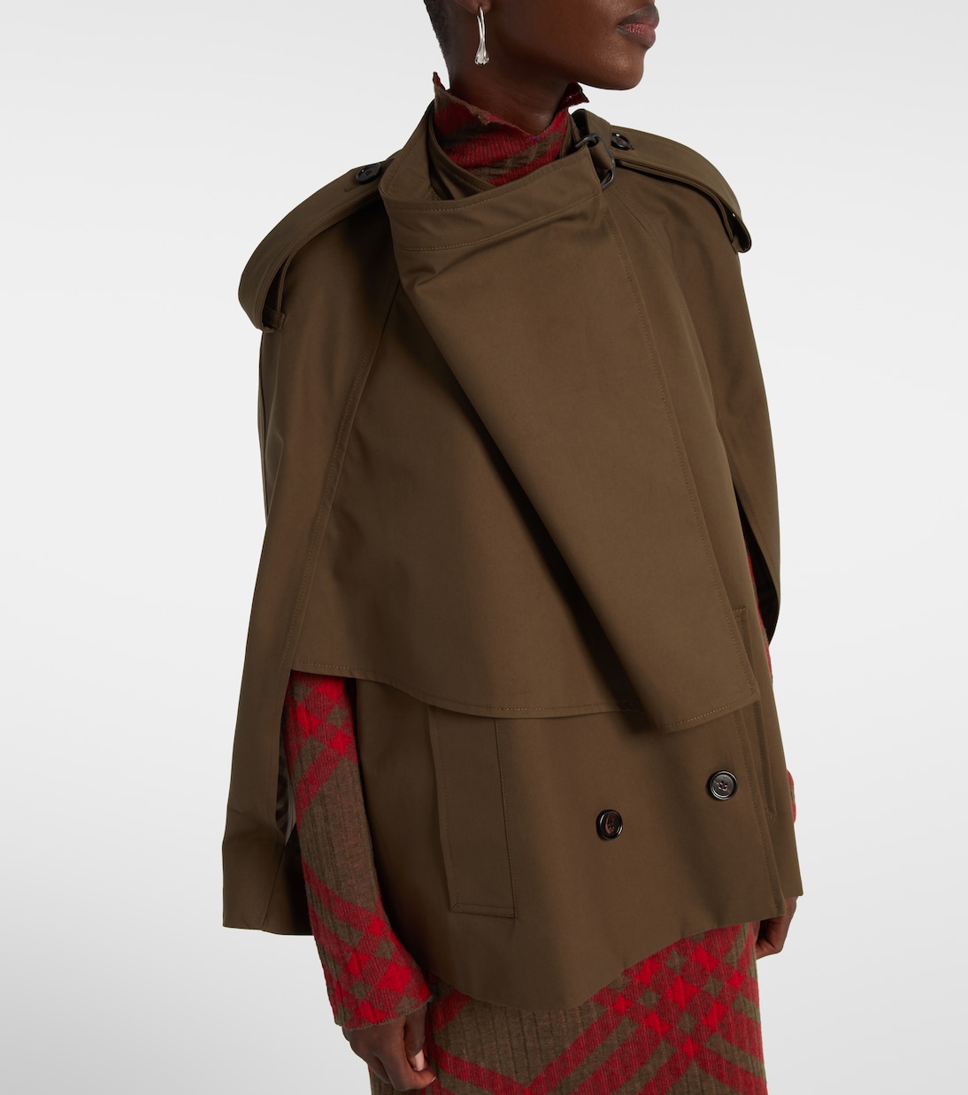 Double-breasted cotton cape | Burberry