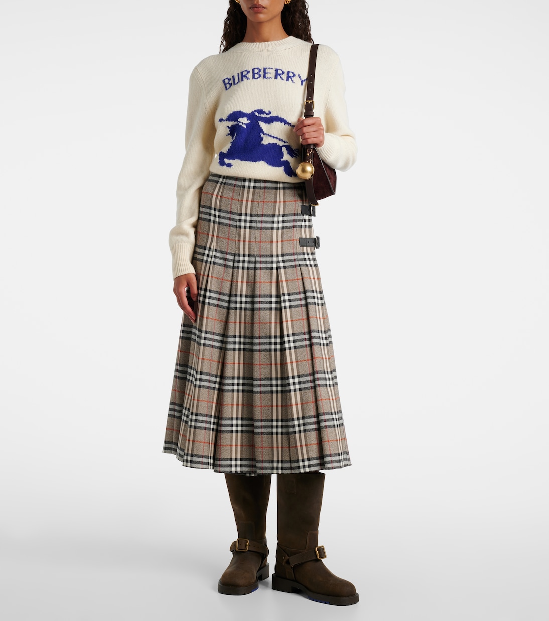 Midirock Burberry Check aus Wolle | Burberry
