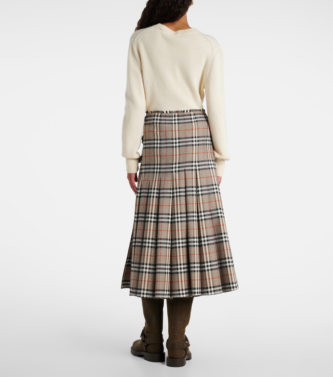 Midirock Burberry Check aus Wolle | Burberry