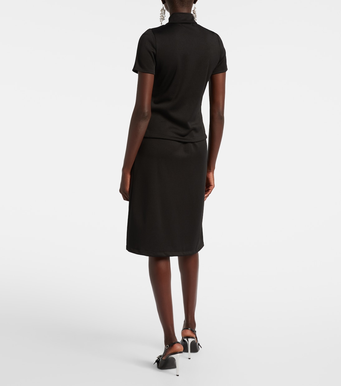 Interlock logo zip-up jersey top | Courrèges