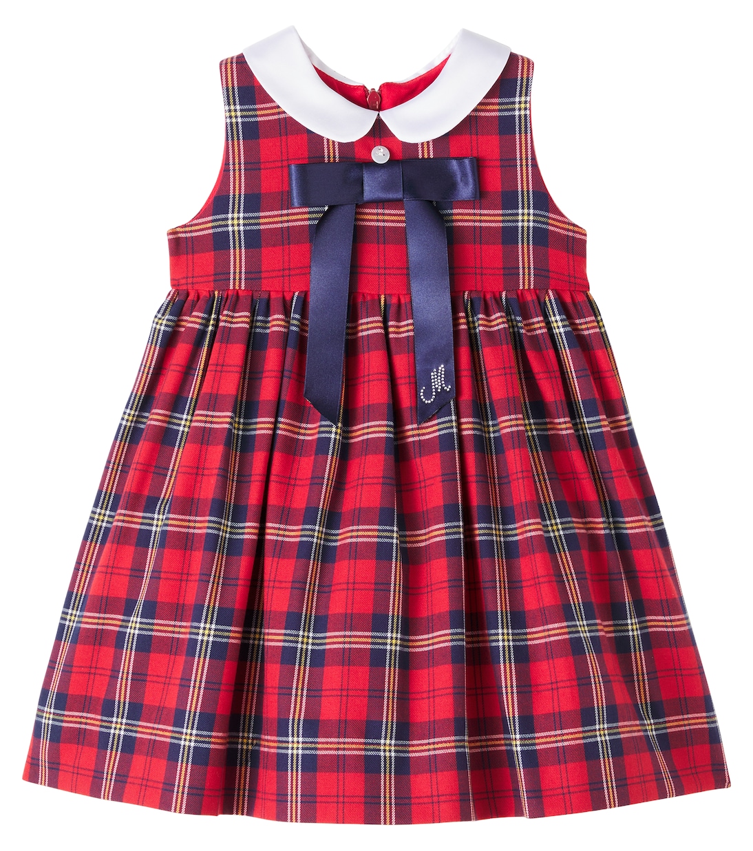 Baby - Abito in misto cotone a quadri | Monnalisa