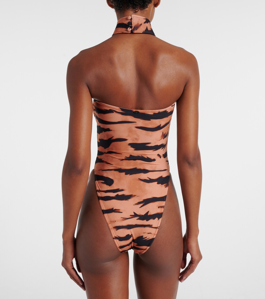 x Sabine Getty printed strapless swimsuit | Adriana Degreas