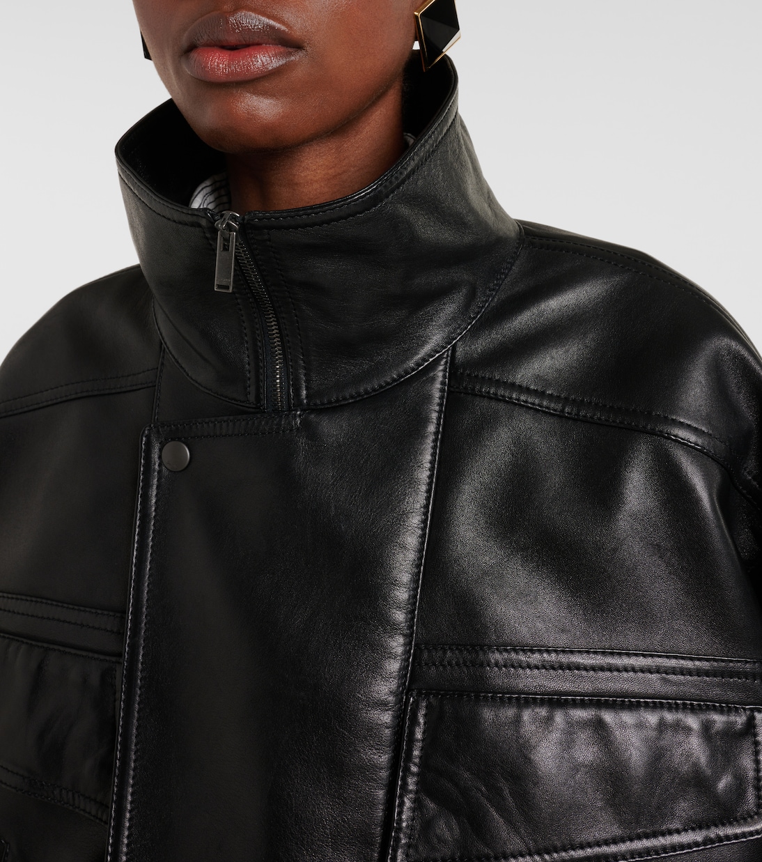 Veste bomber en cuir | Saint Laurent