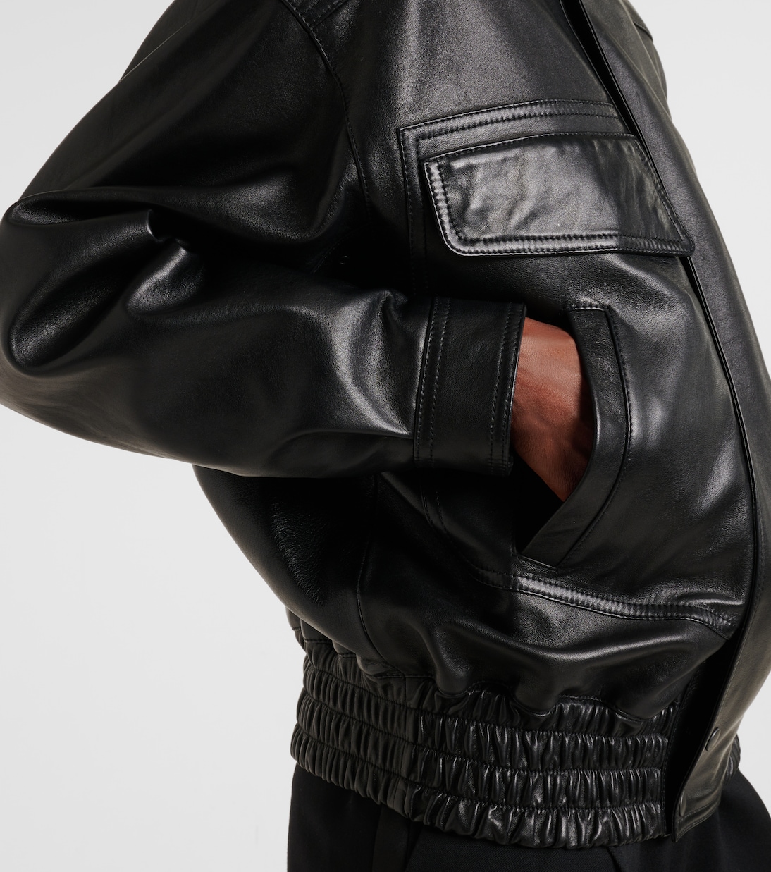Veste bomber en cuir | Saint Laurent