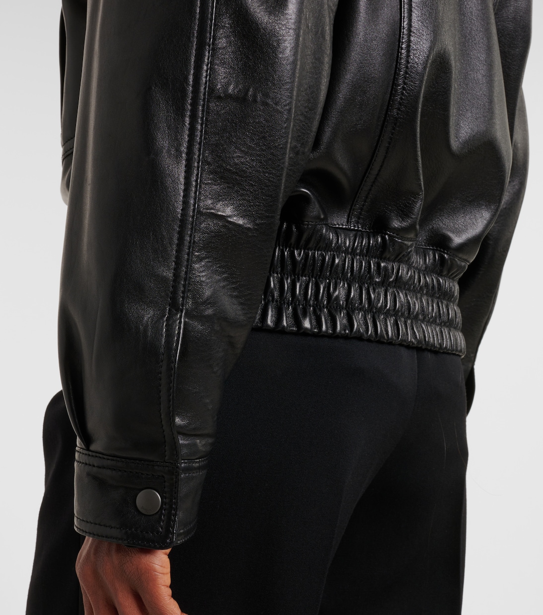 Veste bomber en cuir | Saint Laurent