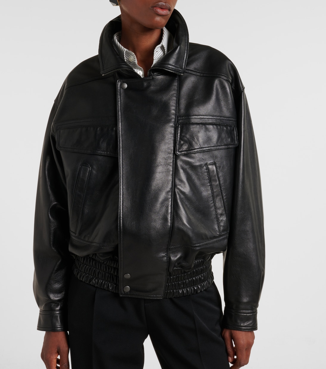 Veste bomber en cuir | Saint Laurent