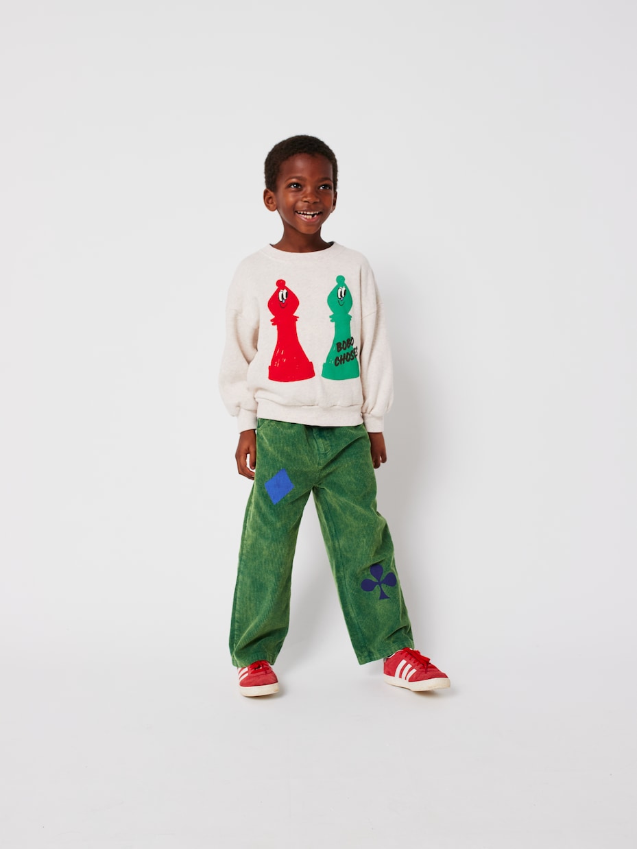 Sweat-shirt Checkmate en coton | Bobo Choses