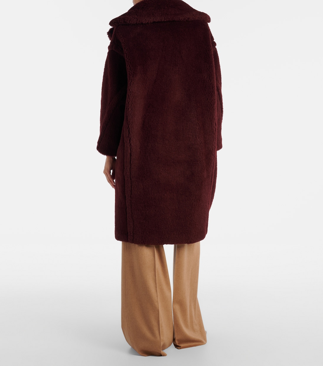 Teddy Bear alpaca wool, wool, and silk coat | Max Mara
