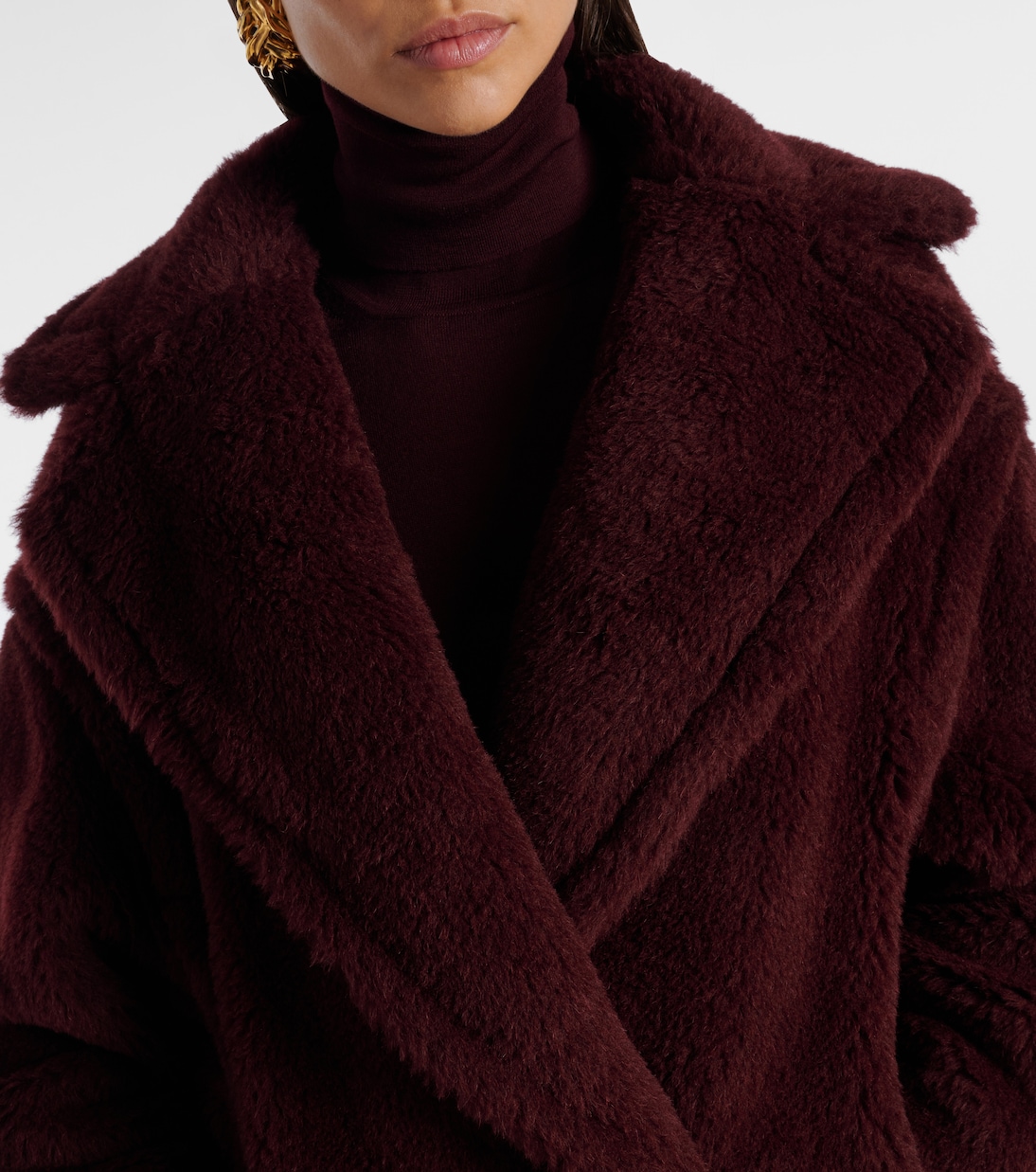 Teddy Bear alpaca wool, wool, and silk coat | Max Mara