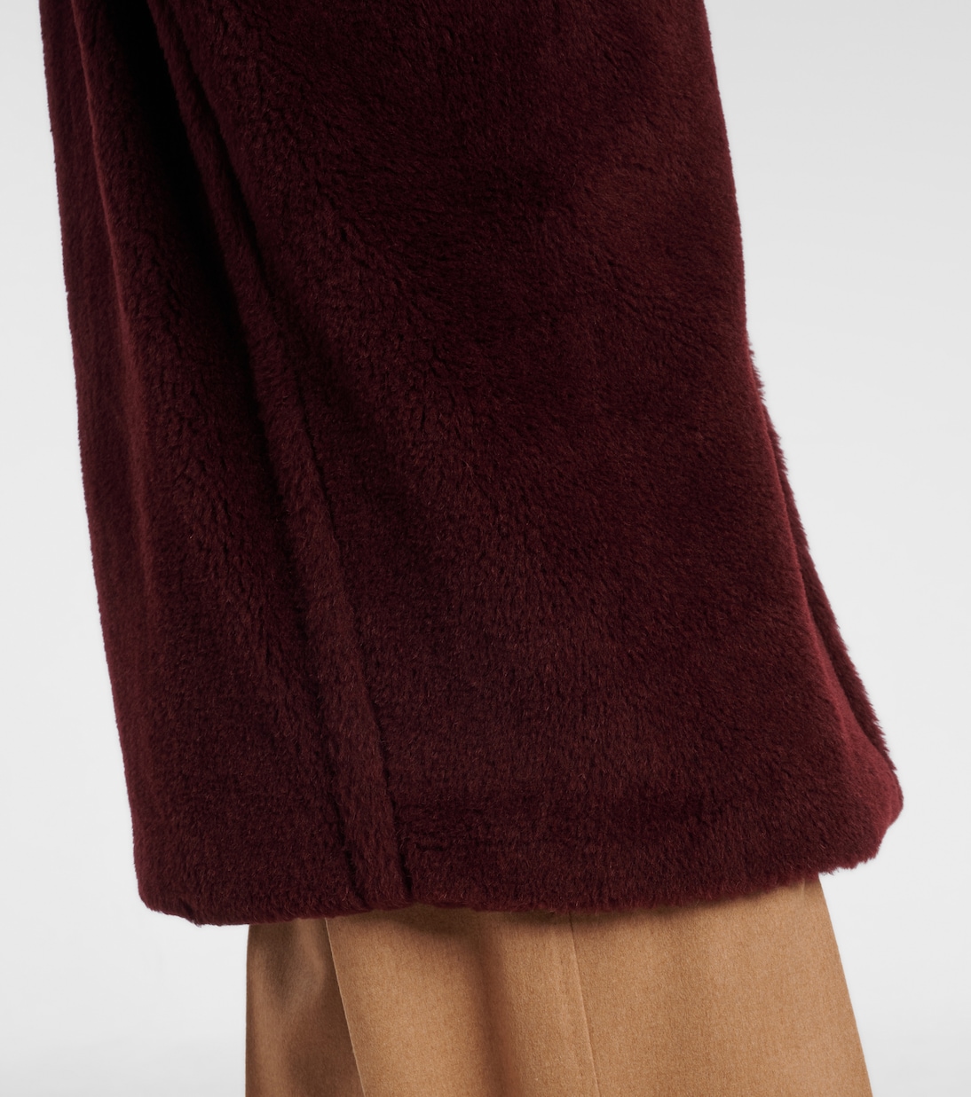 Teddy Bear alpaca wool, wool, and silk coat | Max Mara