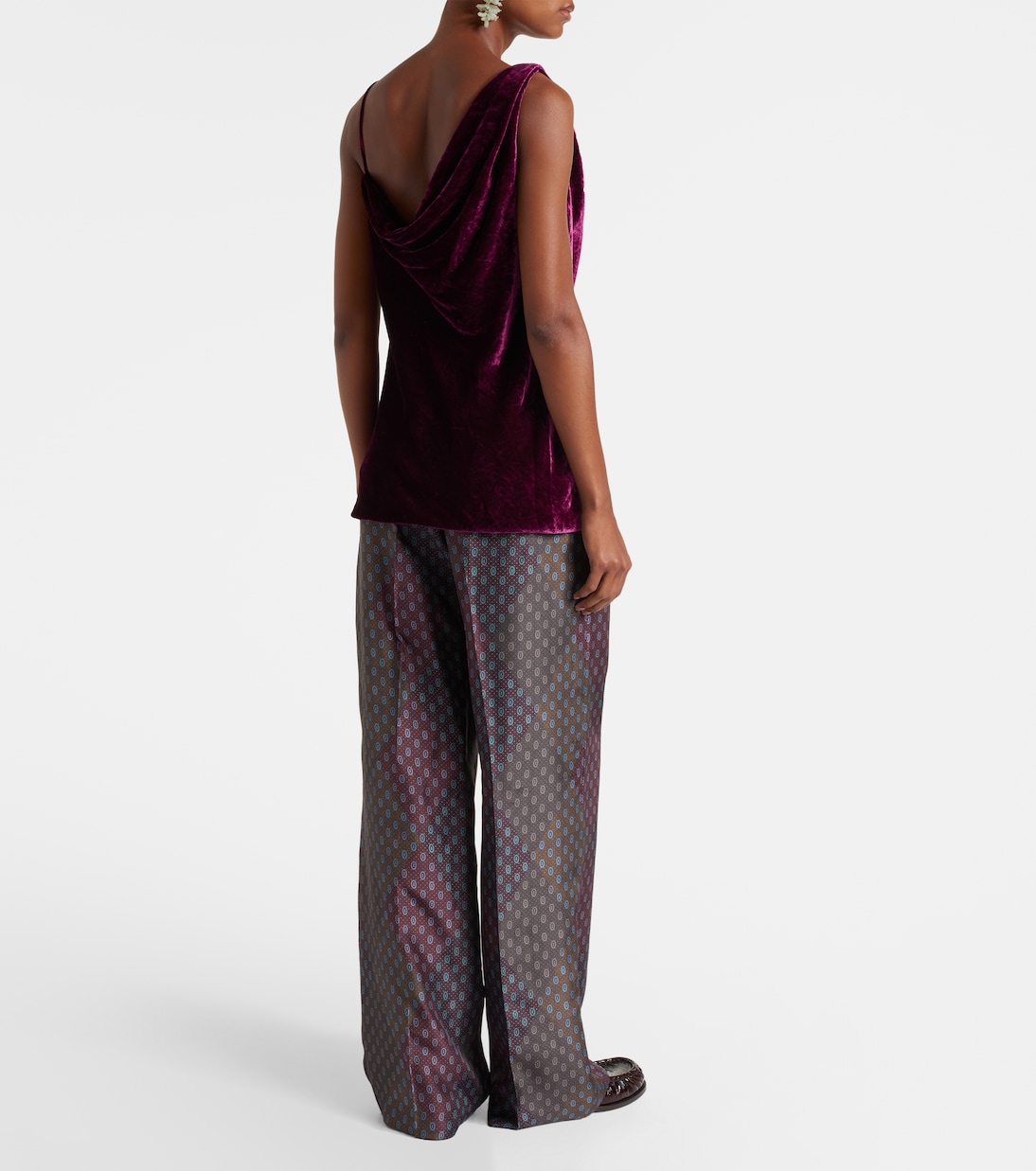 Draped velvet top | Dries Van Noten