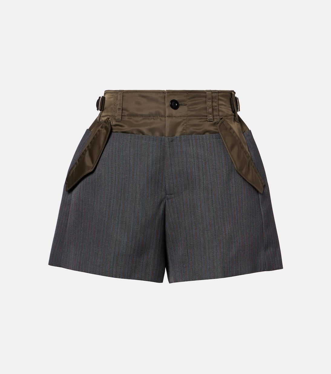 Paneled striped shorts | Sacai