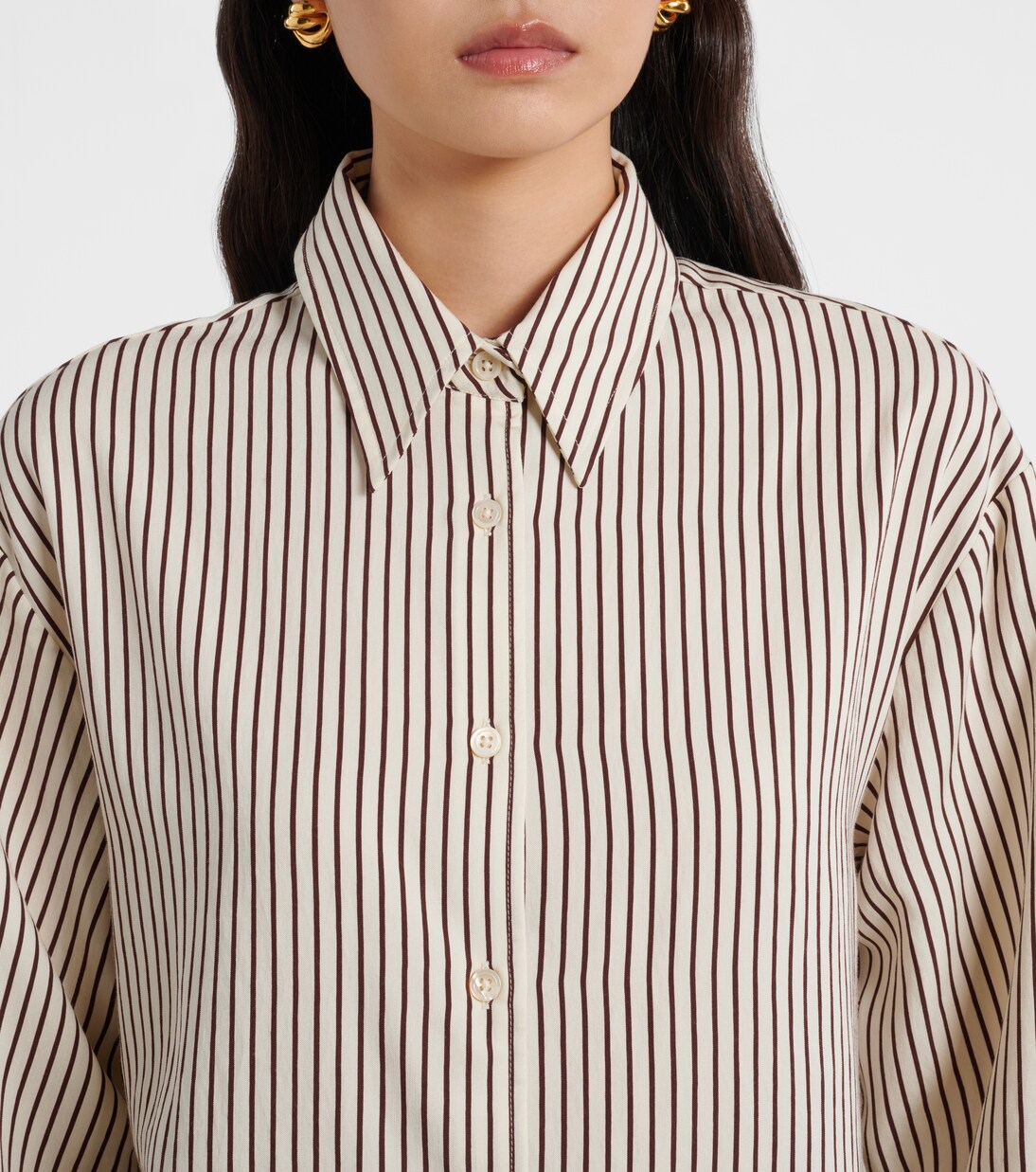Peri striped poplin shirt | The Frankie Shop