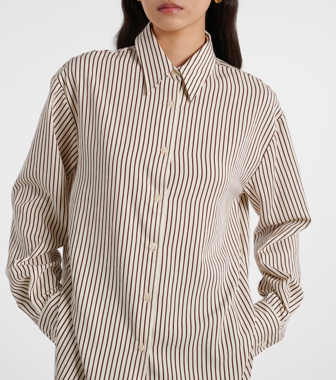 Peri striped poplin shirt | The Frankie Shop