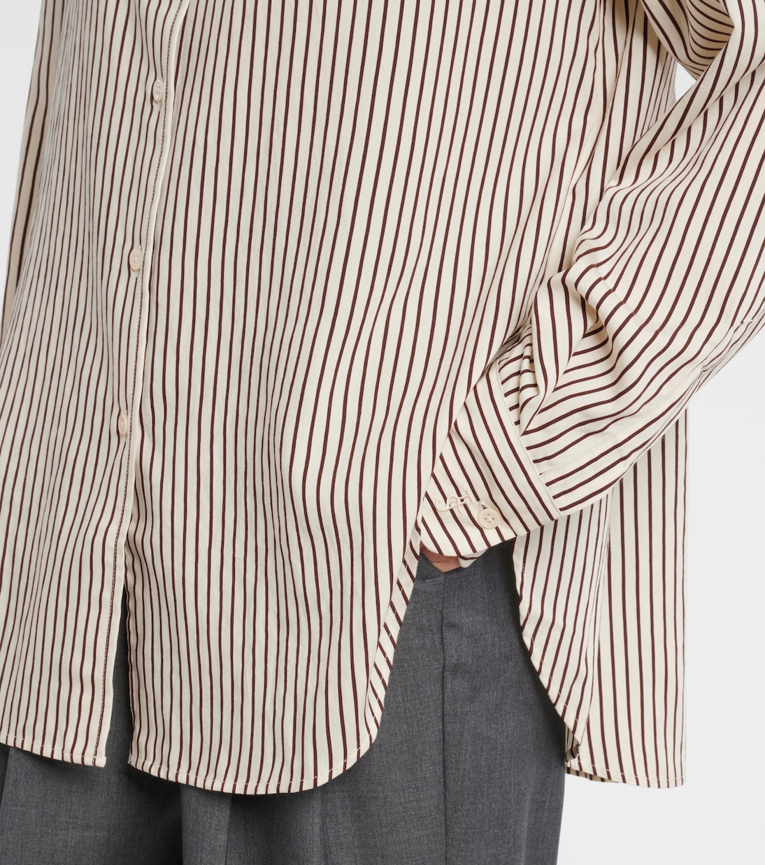 Peri striped poplin shirt | The Frankie Shop