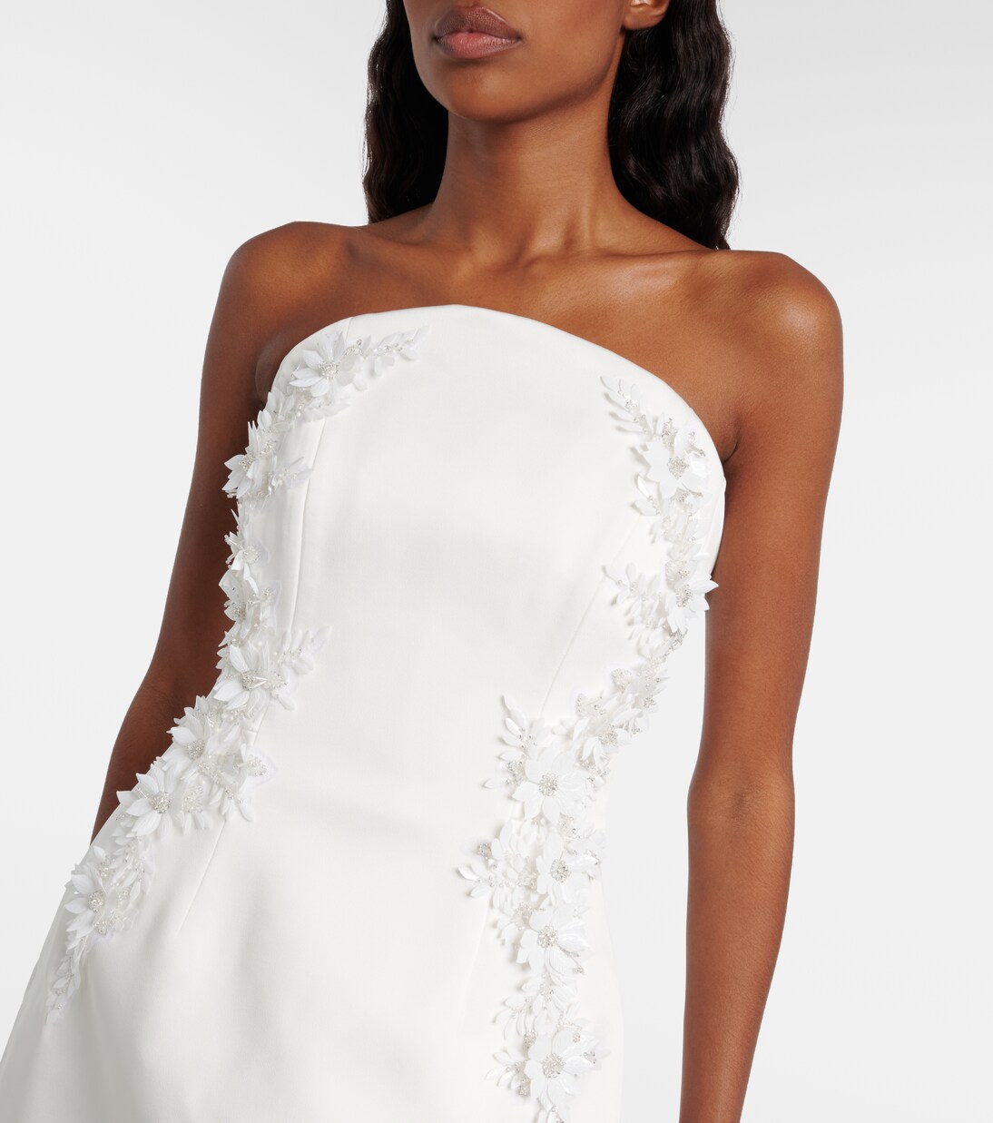 Bridal Xanthe floral-appliqué minidress | Rebecca Vallance