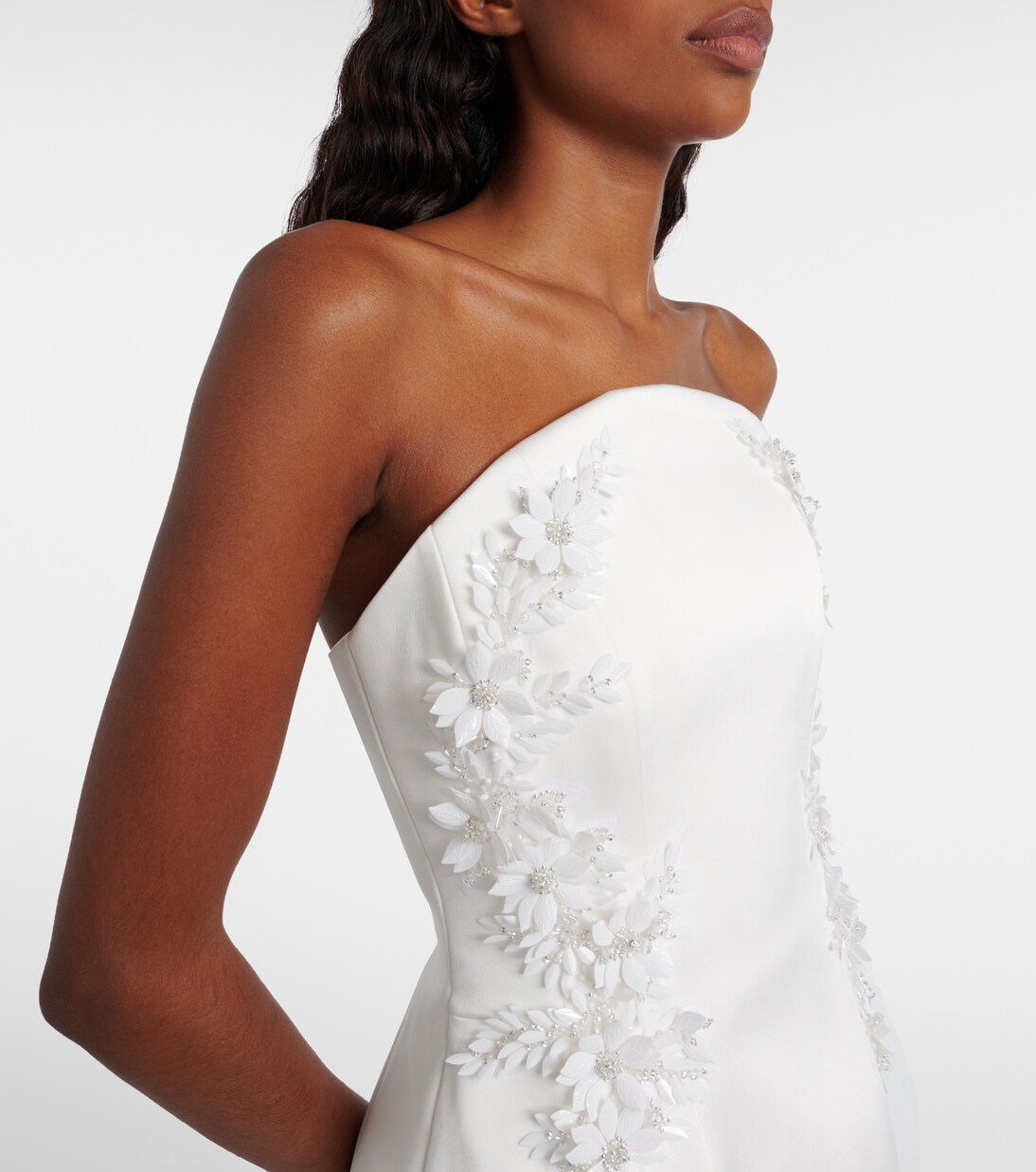 Bridal Xanthe floral-appliqué minidress | Rebecca Vallance