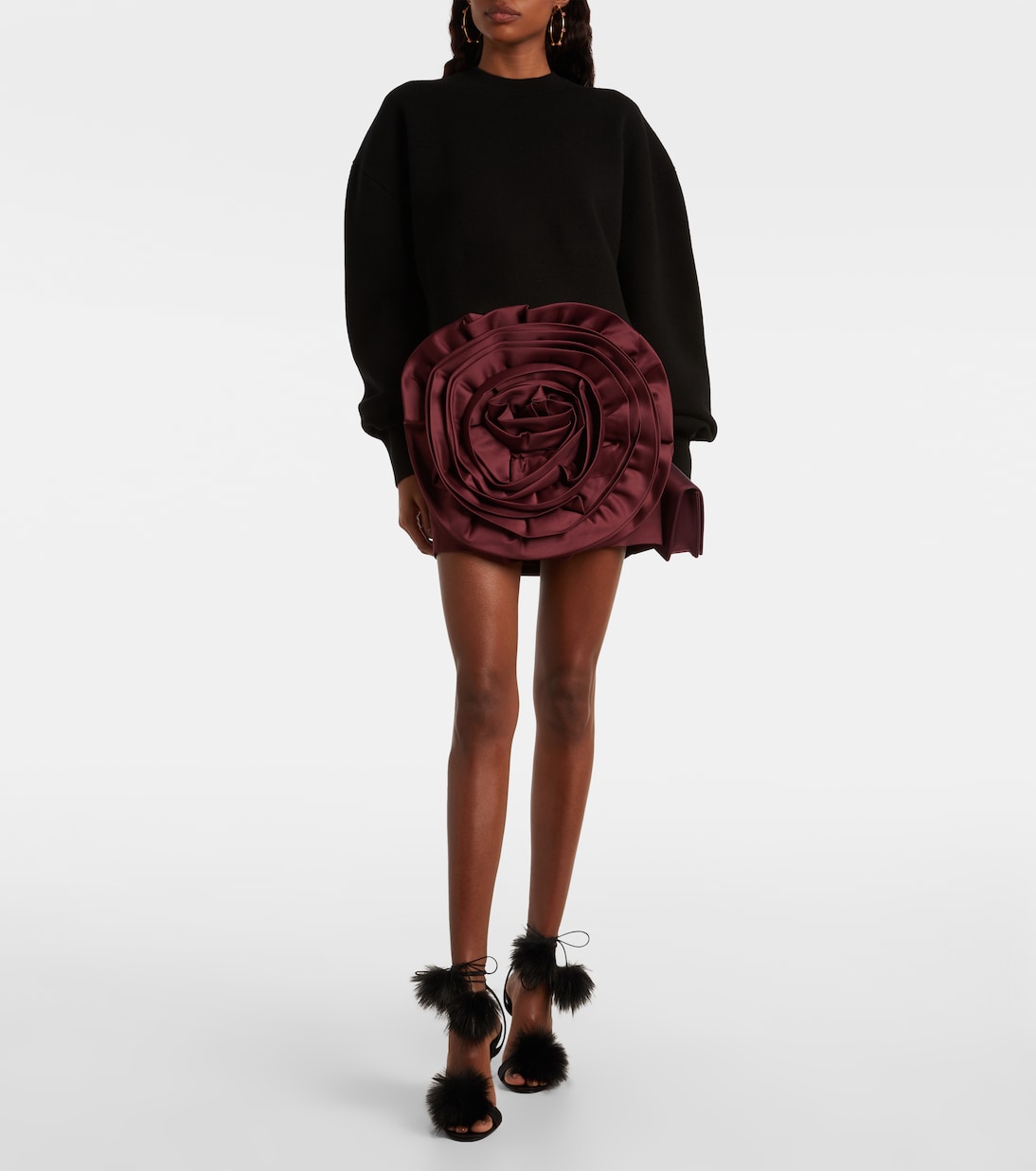 Patapompom 100 crêpe satin sandals | Christian Louboutin