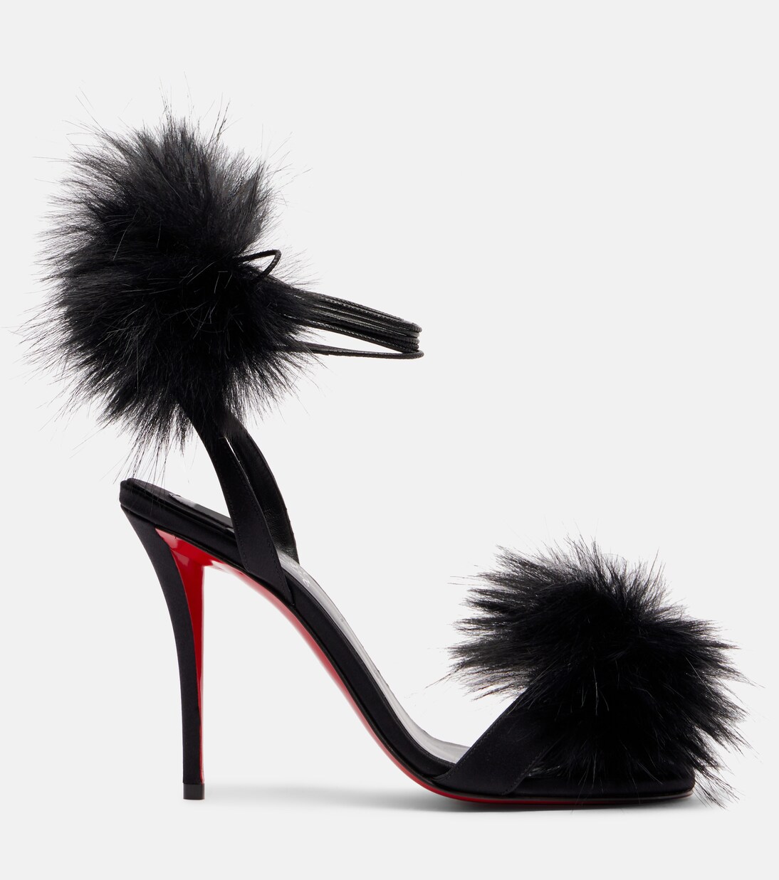 Patapompom 100 crêpe satin sandals | Christian Louboutin