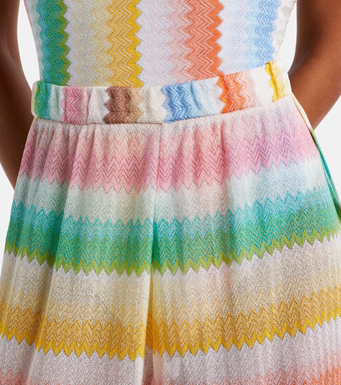 Zigzag锯齿图案针织阔腿裤 | Missoni