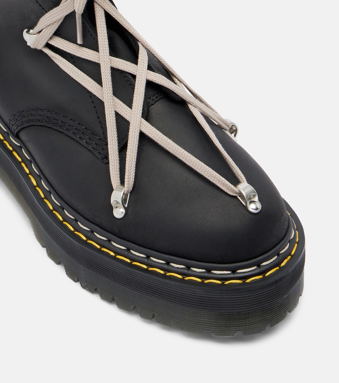 X Dr. Martens Stiefel 1B60 Quad Sole Pentalace | Rick Owens