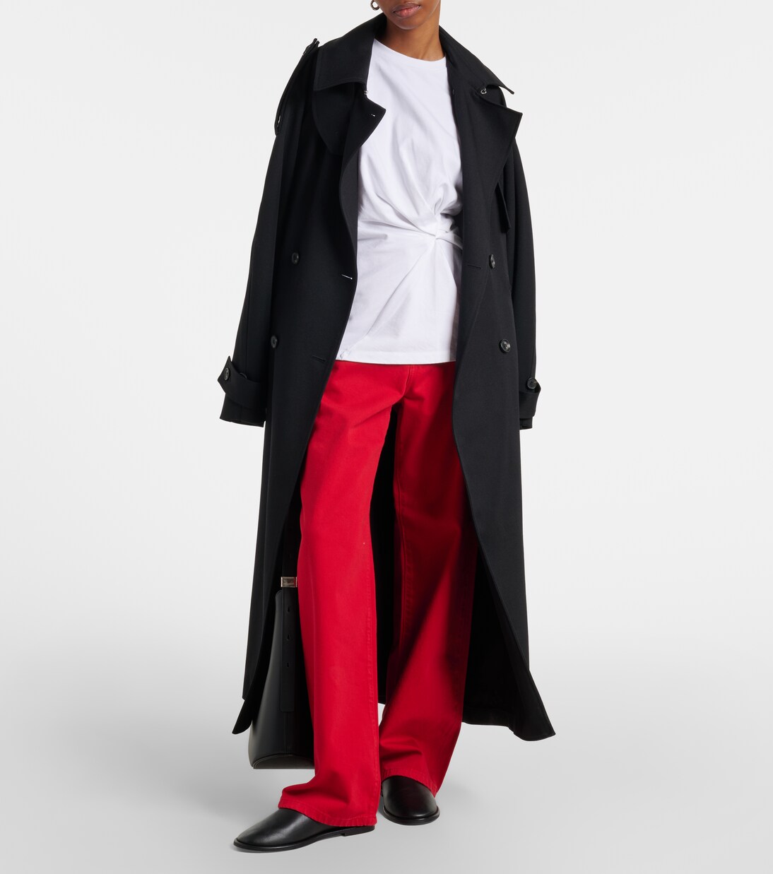 Gathered cotton T-shirt | Róhe