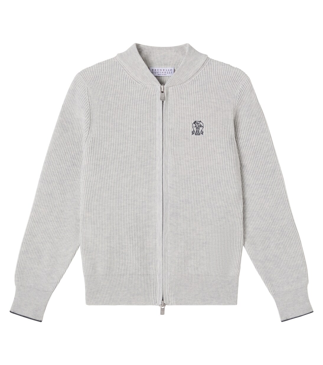 Cardigan aus Rippstrick | Brunello Cucinelli Kids