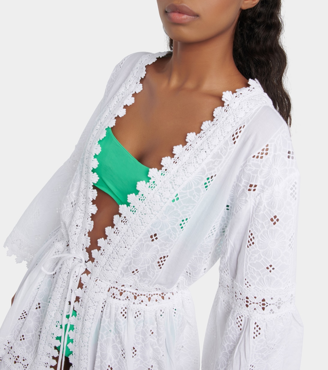 Caftano Robbi in pizzo di cotone san gallo | Melissa Odabash