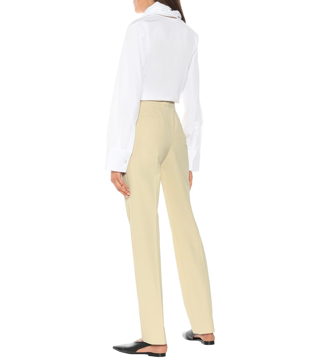 Pantaloni a vita alta in cotone | Jil Sander