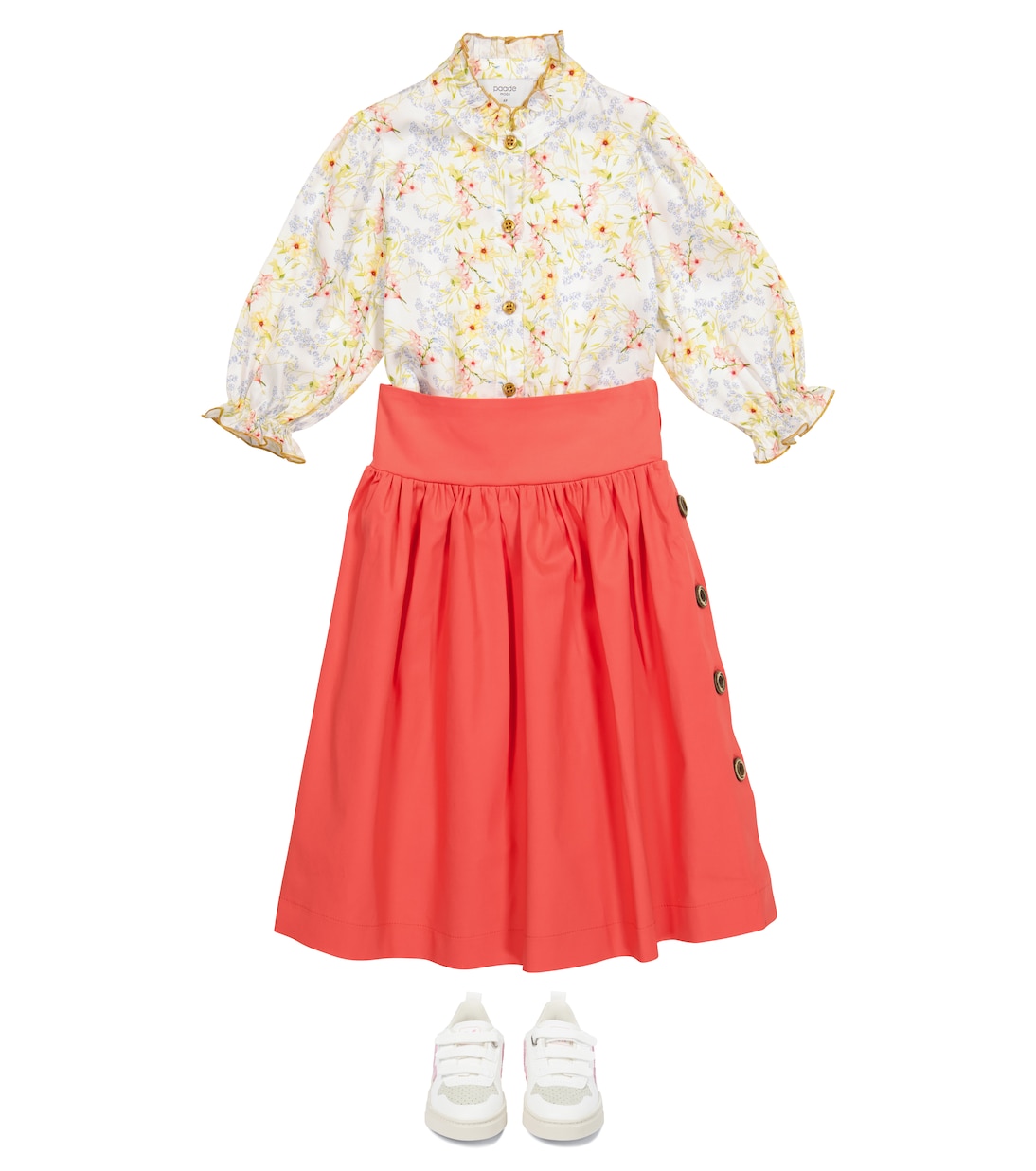 Top Viola de satén floral | Paade Mode