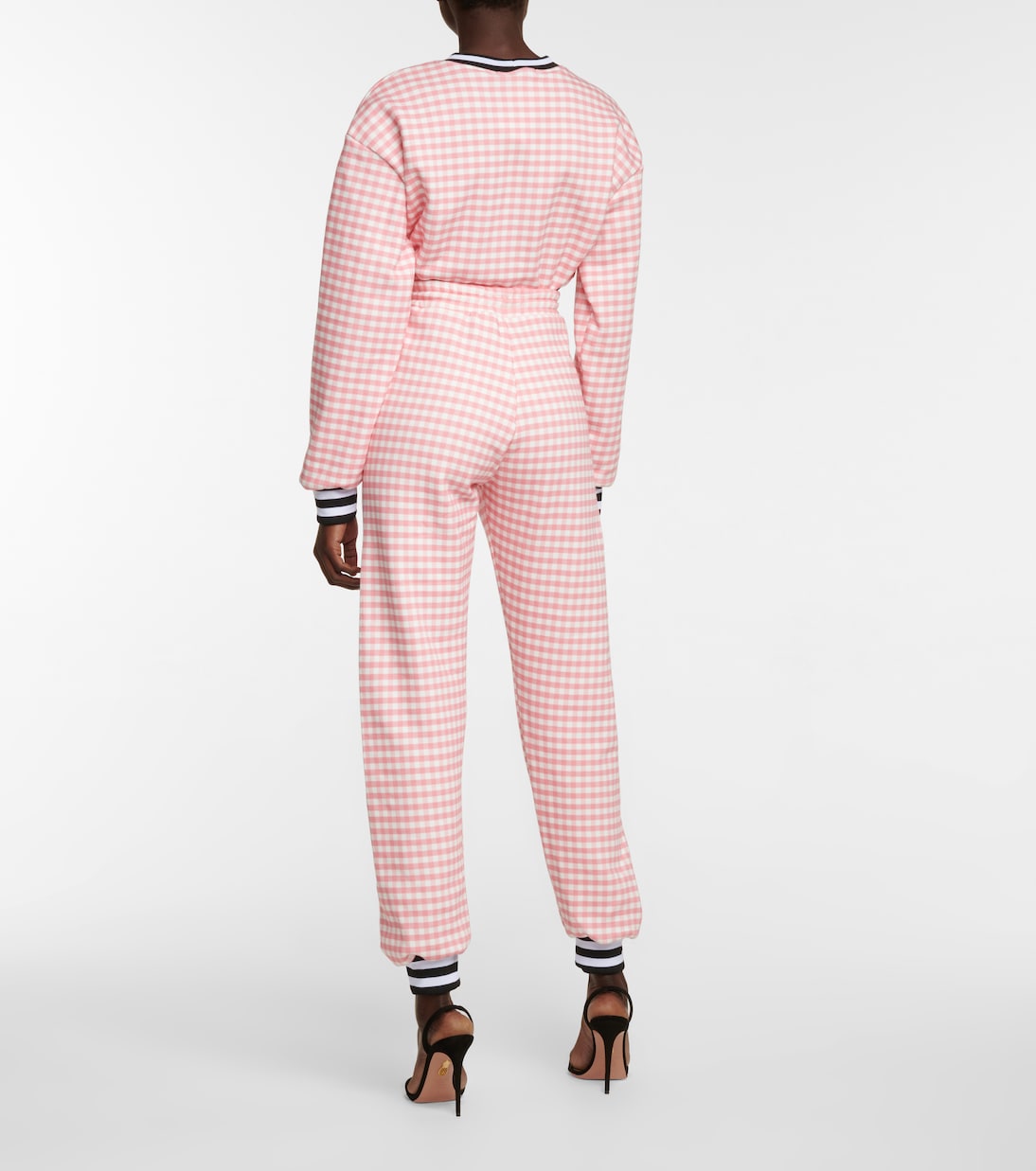Gingham cotton-blend sweatpants | Rodarte