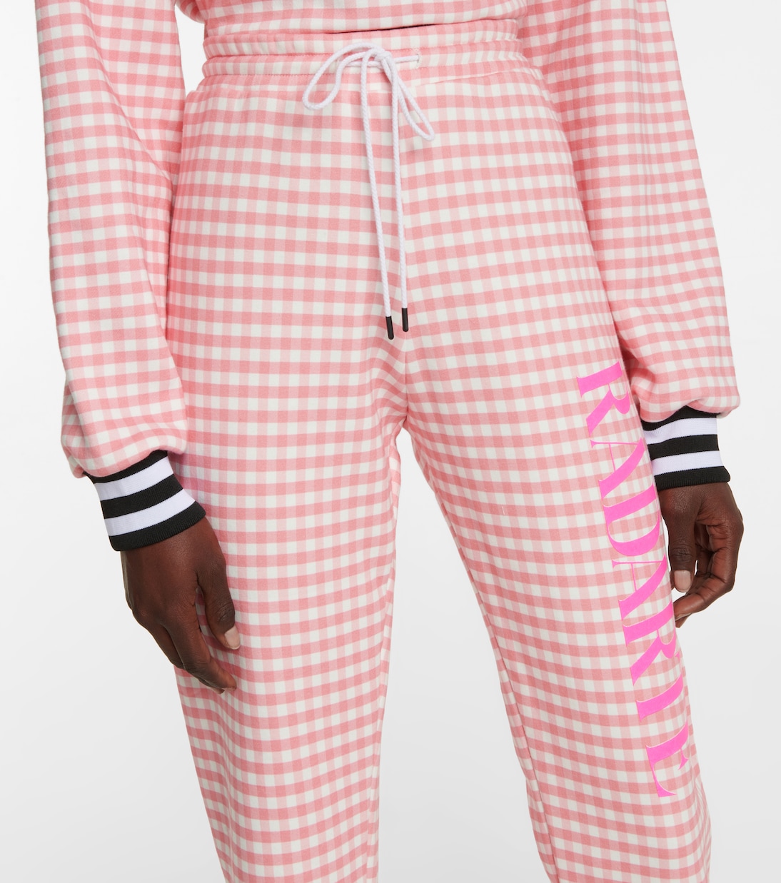Gingham cotton-blend sweatpants | Rodarte