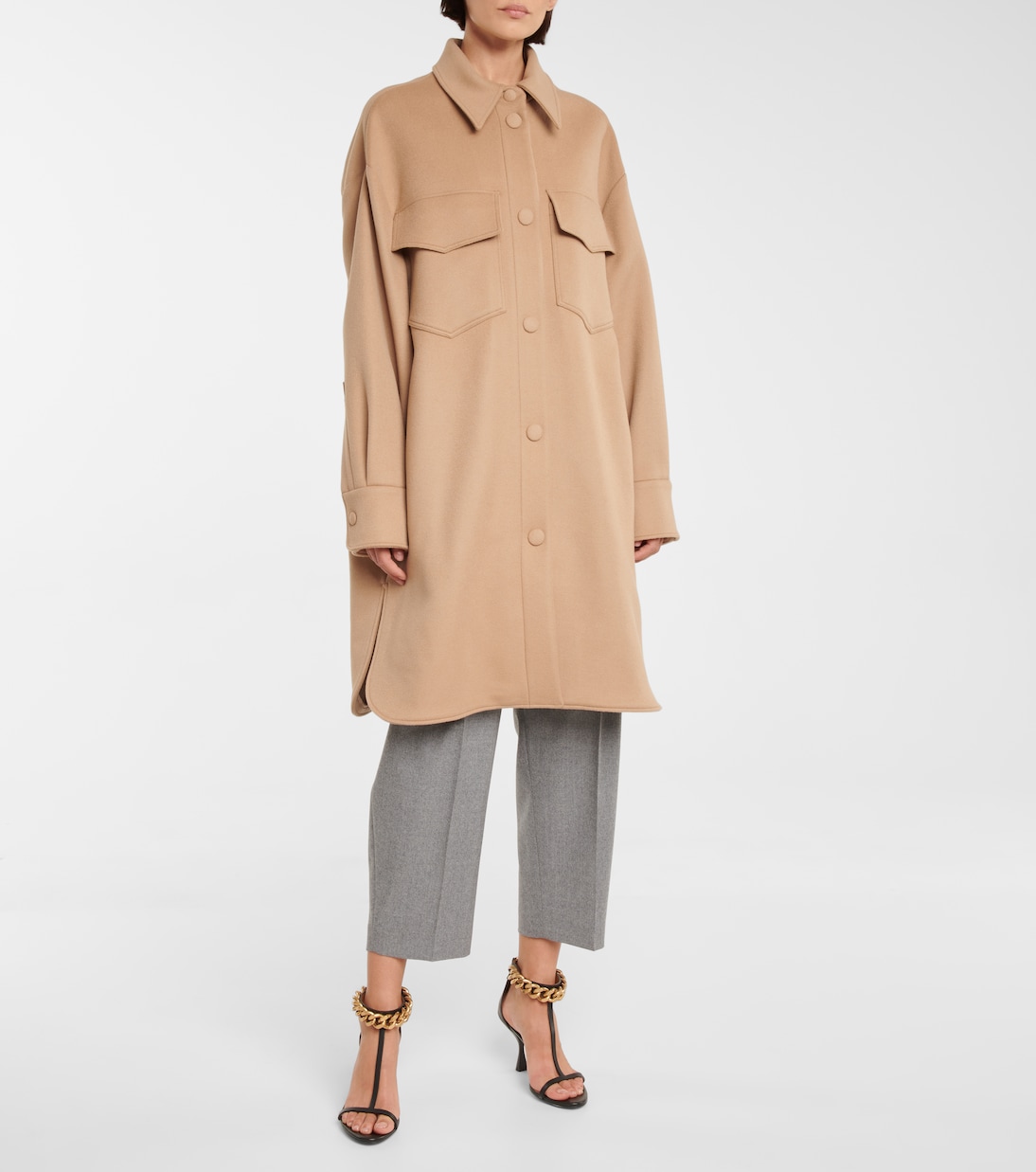 Abrigo Kerry lana de botonadura simple | Stella McCartney