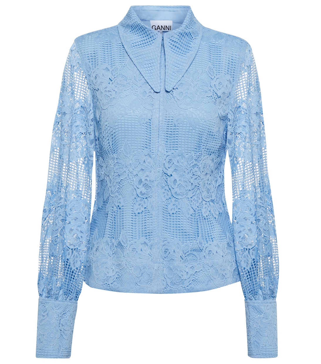 Blusa de encaje con cremallera | Ganni