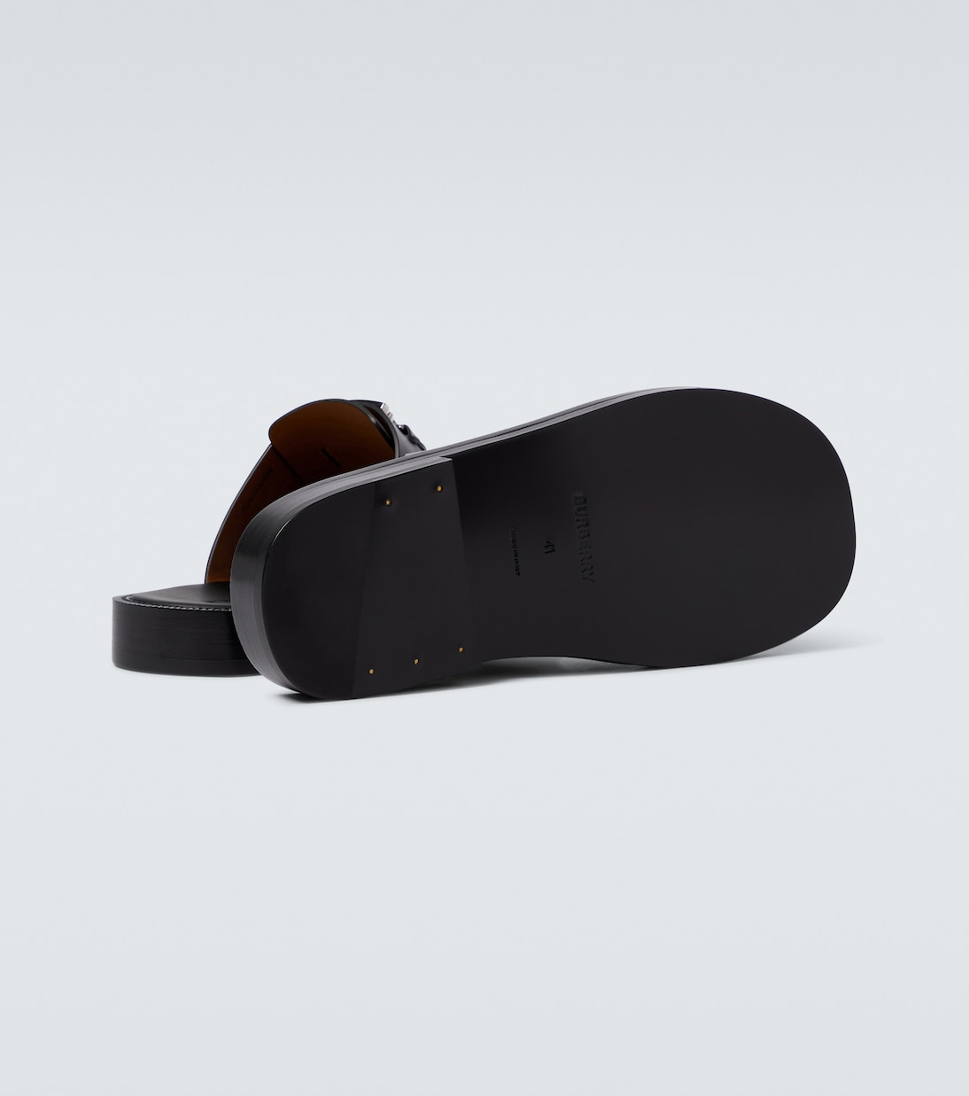 Leather sandals in black - Burberry | Mytheresa