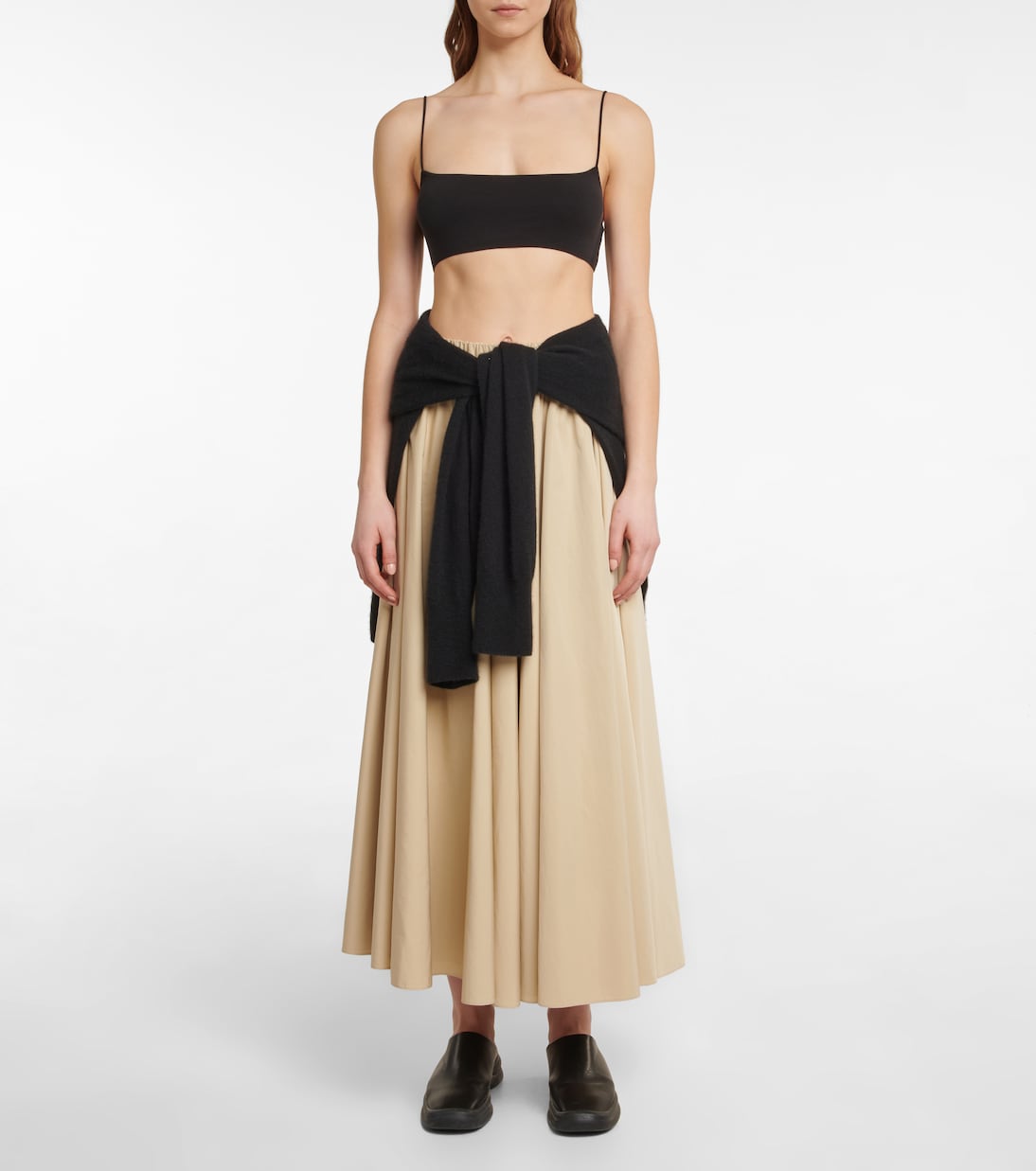 Falda midi Sunset fruncida | The Row
