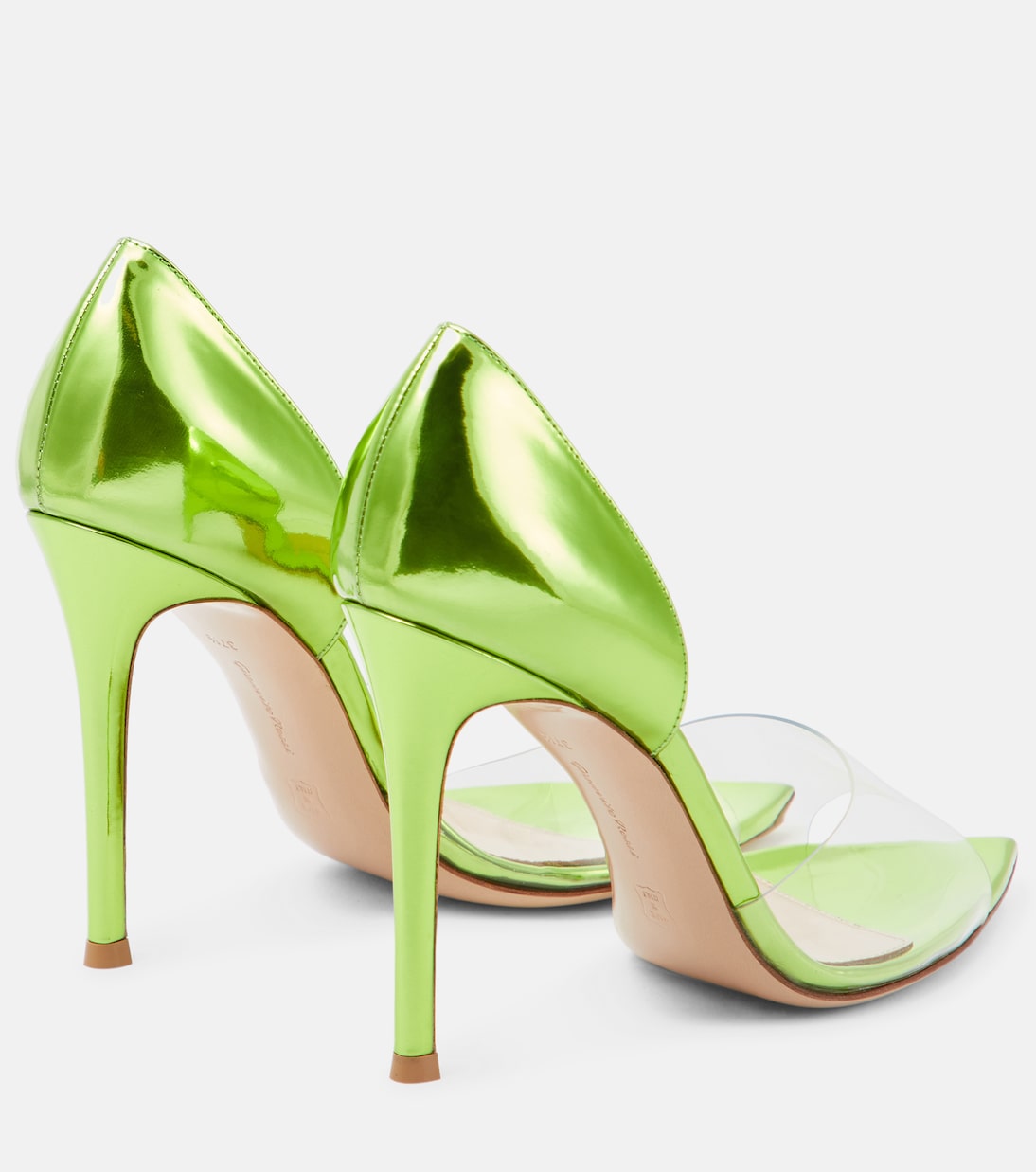 Bree leather and PVC peep-toe pumps | Gianvito Rossi