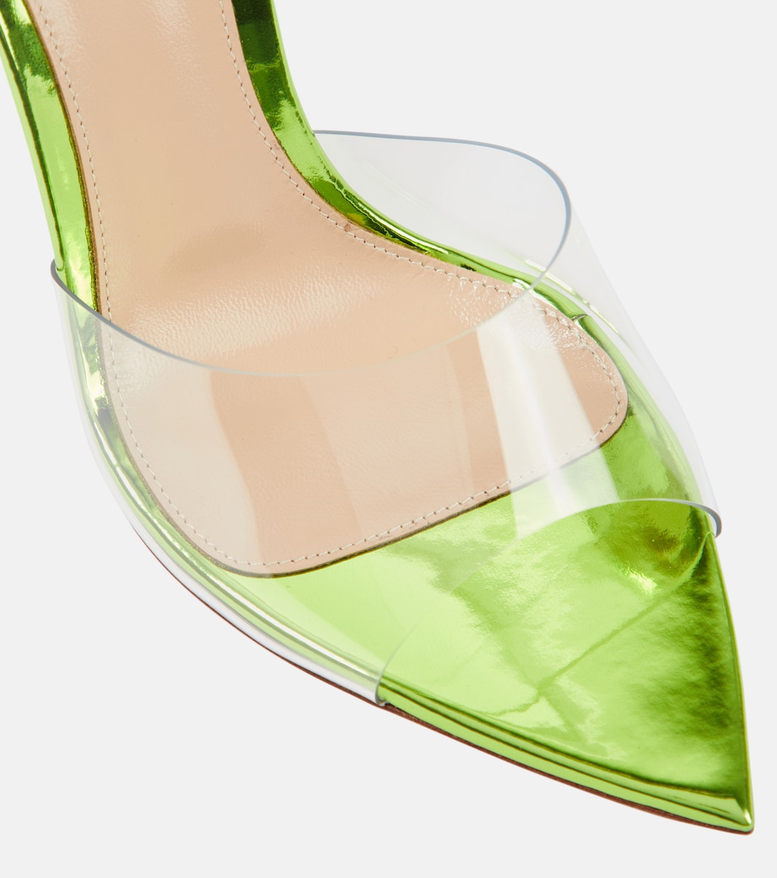 Bree leather and PVC peep-toe pumps | Gianvito Rossi