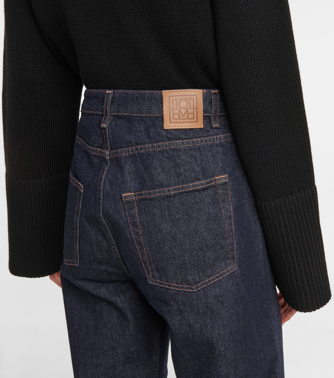 Jeans anchos de tiro alto | Toteme