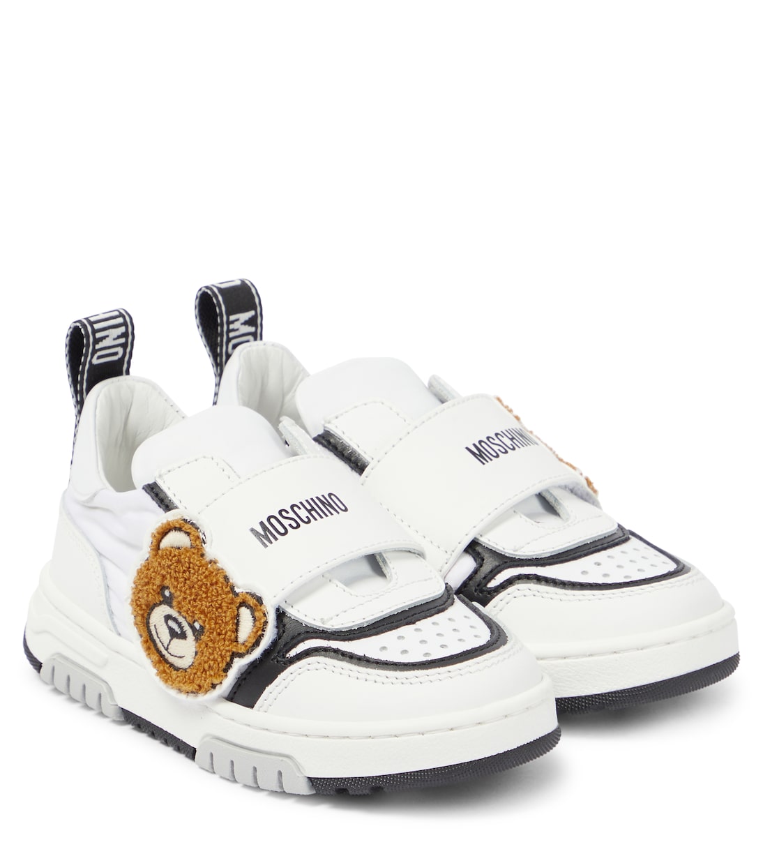 Sneakers in pelle con logo | Moschino Kids
