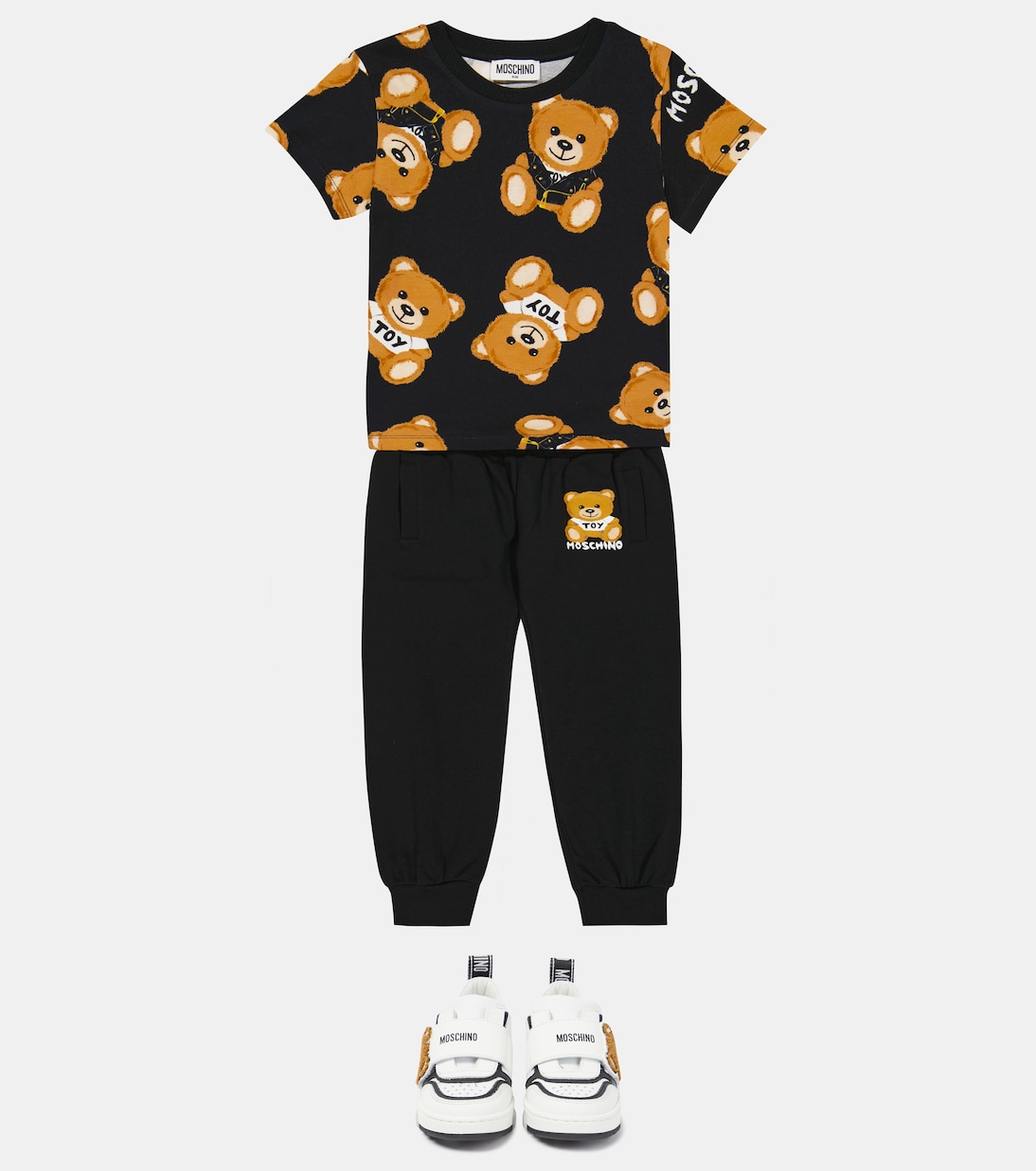 Sneakers in pelle con logo | Moschino Kids